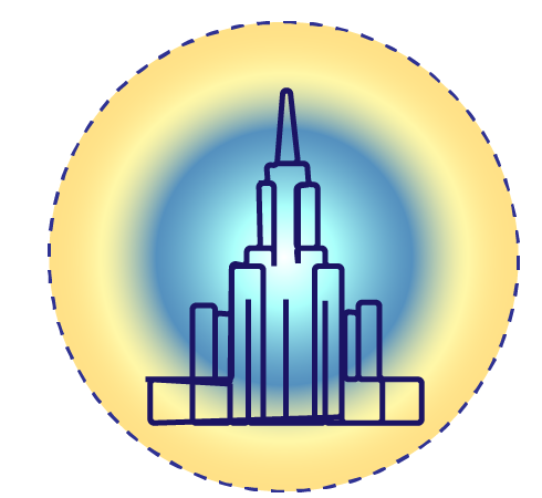 Blue temple logo